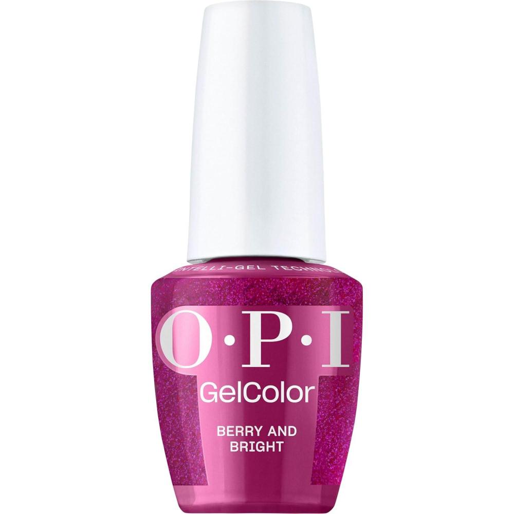 imageOPI GelColor  SemiSheer Opaque amp Shimmer Winter Shades  Long Lasting UV Cure Gel Nail Polish with High Shine  Vegan amp HEMA Free  Good Enough to Treat Collection  Holiday 2025Berry and Bright  Opaque Dark Neutral Purple with Pink Shimmer