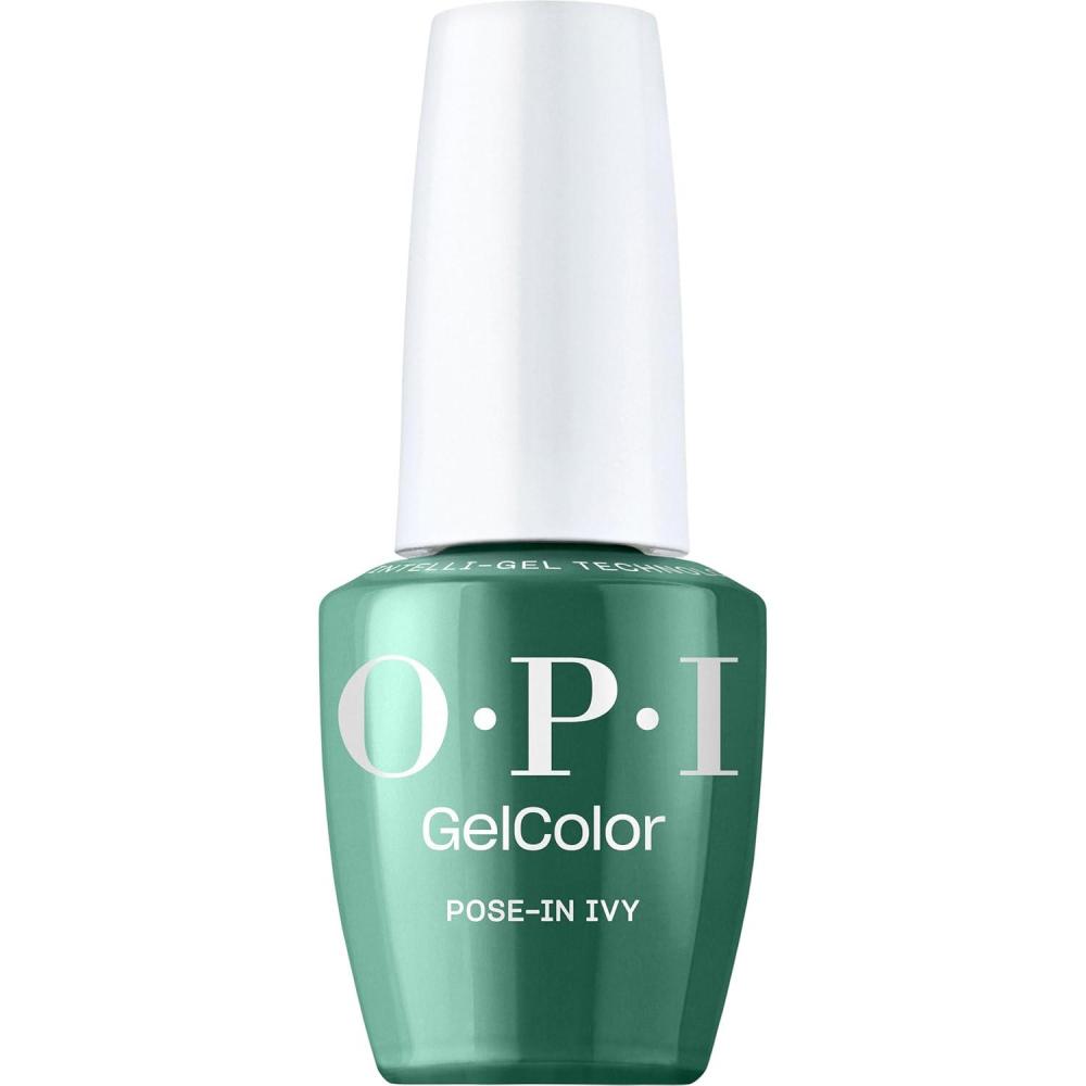 imageOPI GelColor LED Cure Gel Nail Polish Blue amp Green Shades SalonQuality Shine LongLasting Wear Easily Soak Off Removal Vegan amp HEMA Free 05 Fl OzPosein Ivy SemiSheer Dark Forest Green
