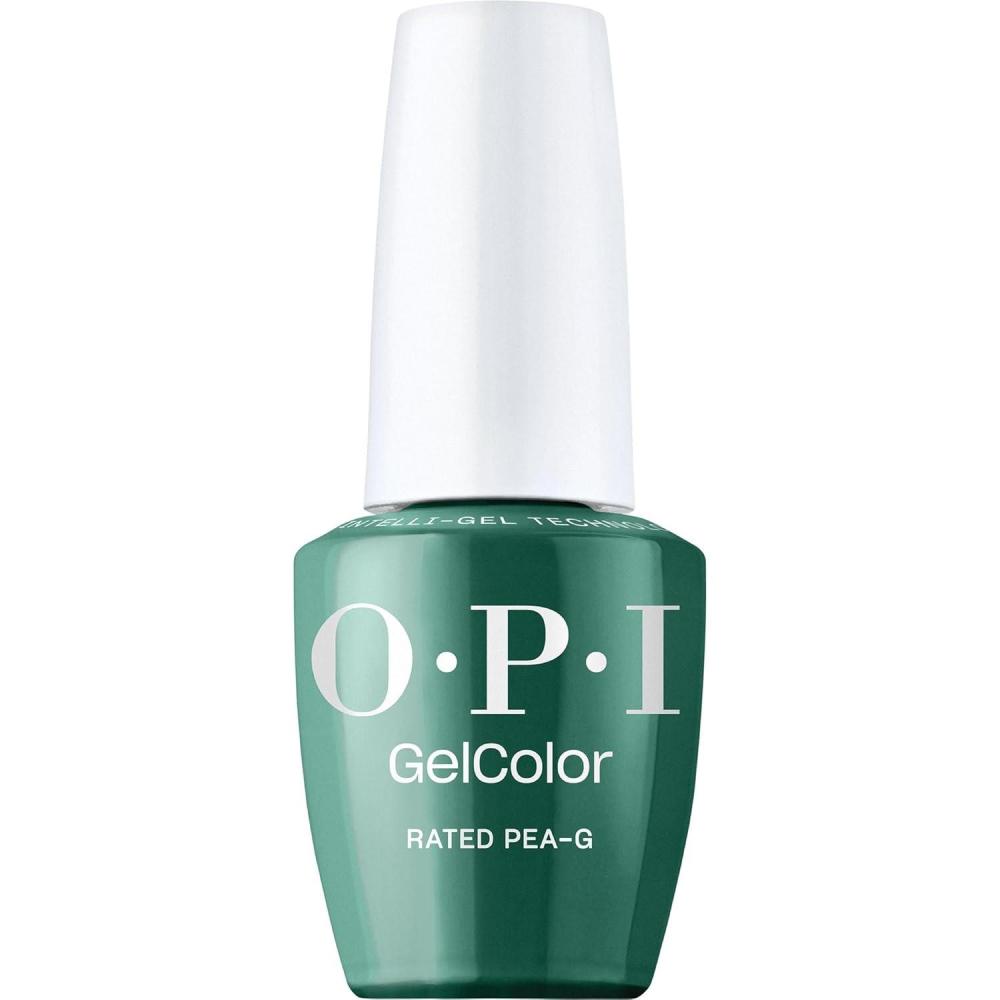 imageOPI GelColor LED Cure Gel Nail Polish Blue amp Green Shades SalonQuality Shine LongLasting Wear Easily Soak Off Removal Vegan amp HEMA Free 05 Fl OzRated PeaG Opaque Cool Green