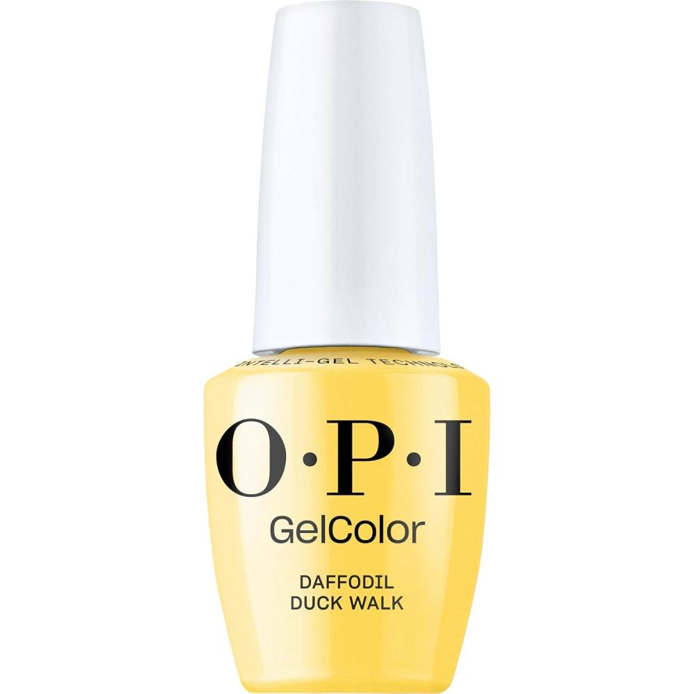 imageOPI GelColor LED Cure Gel Nail Polish  Yellow amp Orange Shades  SalonQuality Shine LongLasting Wear  Easily Soak Off Removal  Vegan amp HEMA Free  05 Fl OzDaffodil Duck Walk  Opaque Bright Yellow