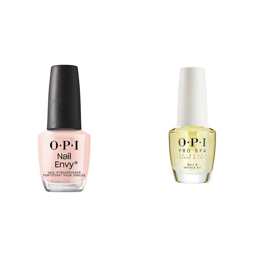 imageOPI Nail Envy Nail Strengthening Treatment Stronger Nails in 1 Week Vegan Formula Bubble Bath 05 fl oz and OPI ProSpa Nail and Cuticle Oil 05 fl oz