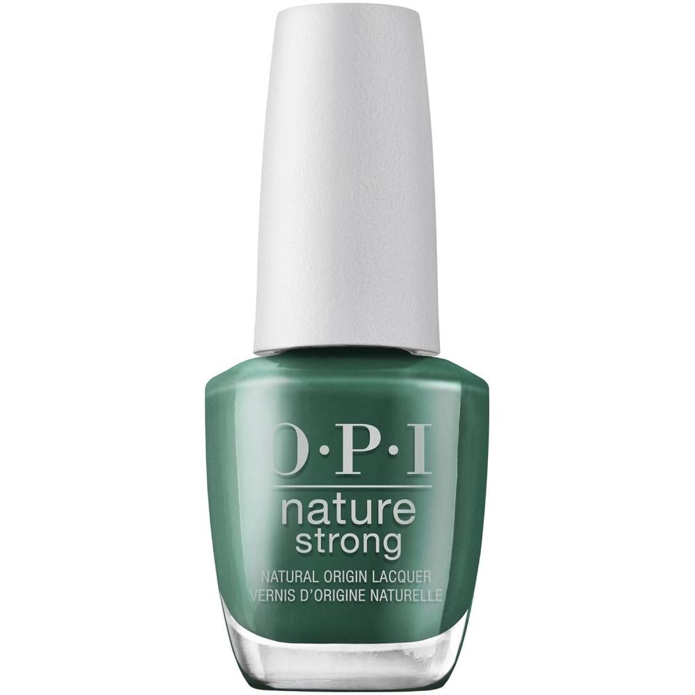 imageOPI Nature Strong Leaf by Example Opaque Dark Green Crme Natural Origin Nail Polish Plant Based Vegan Cruelty Free