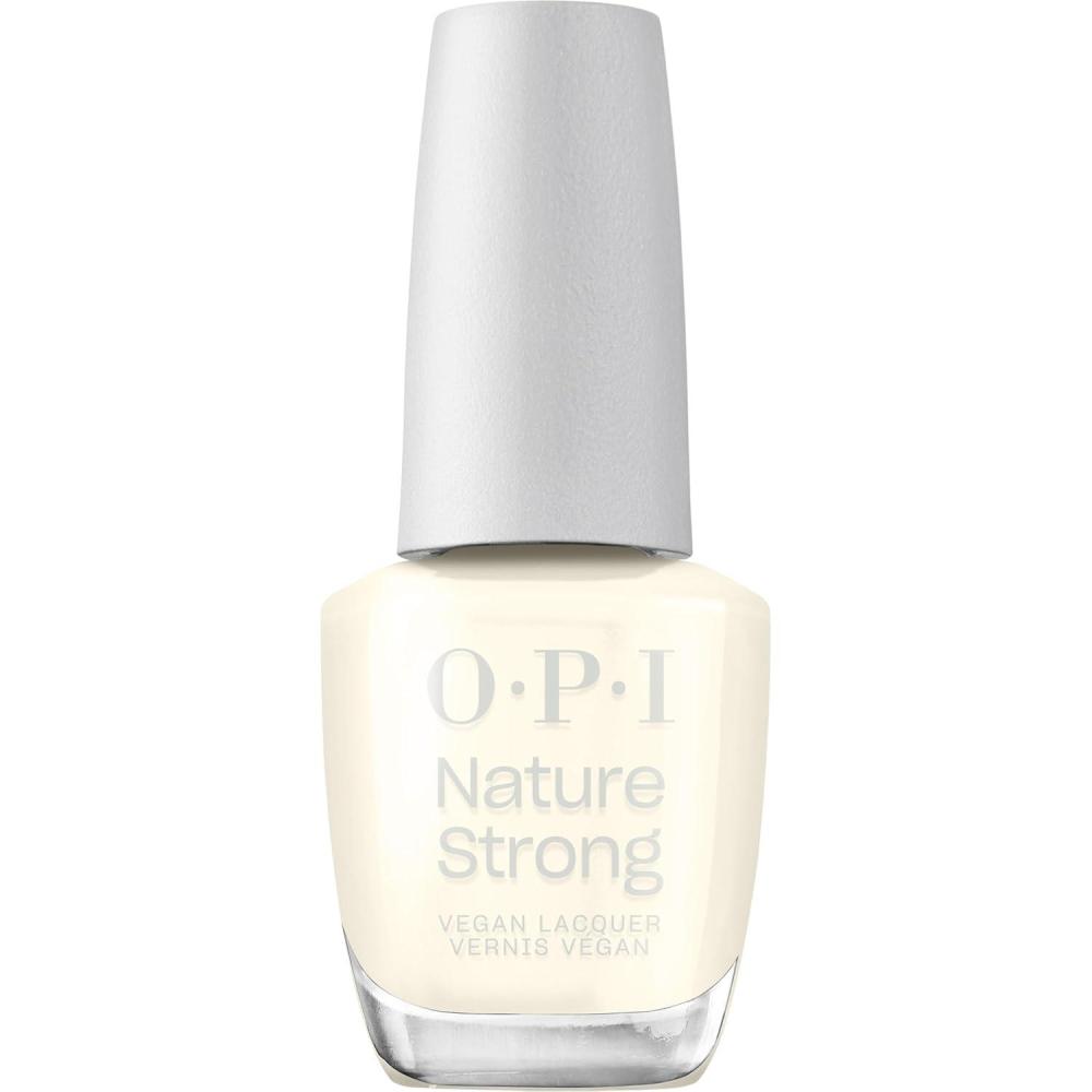 imageOPI Nature Strong Natural Origin 3Step System  Botanical Base Coat Top Coat and Various Nail Polish Colors  High Shine  Color Protection  EcoFriendly Plant Based Vegan amp Cruelty FreeCauliflower Power  SemiSheer Soft Warm White