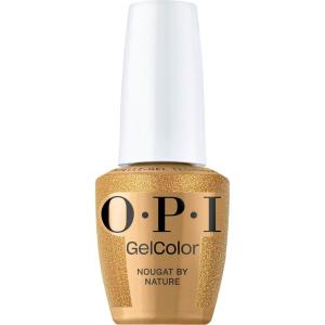 OPI GelColor | Semi-Sheer, Opaque & Shimmer Winter Shades | Long Lasting, UV Cure Gel Nail Polish with High Shine | Vegan & HEMA Free | Good Enough to Treat Collection | Holiday 2025(Nougat by Nature | Semi-Sheer Bright Warm Dark Gold Shimmer)