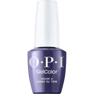 OPI GelColor | Semi-Sheer, Opaque & Shimmer Winter Shades | Long Lasting, UV Cure Gel Nail Polish with High Shine | Vegan & HEMA Free | Good Enough to Treat Collection | Holiday 2025(Havin’ a Candy Ol’ Time | Opaque Neutral Dark Blue Crème)