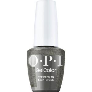 OPI GelColor | Semi-Sheer, Opaque & Shimmer Winter Shades | Long Lasting, UV Cure Gel Nail Polish with High Shine | Vegan & HEMA Free | Good Enough to Treat Collection | Holiday 2025(Tempted to Lick-orice | Opaque Dark Cool Gray Shimmer)
