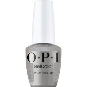 OPI GelColor | Semi-Sheer, Opaque & Shimmer Winter Shades | Long Lasting, UV Cure Gel Nail Polish with High Shine | Vegan & HEMA Free | Good Enough to Treat Collection | Holiday 2025(OPI’m Frosted | Semi-Sheer Soft Cool Holographic Silver Shimmer)