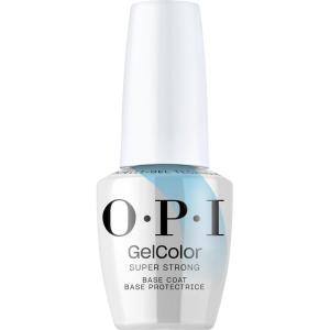 OPI GelColor Base & Top Coats | Strong Adhesion, High Shine & Matte Finish for LED Cure Gel Nail Polish | Protects Color & Nail Art | Prevents Discoloration or Chipping | Vegan & HEMA Free | 0.5 Fl Oz(Super Strong Base Coat)