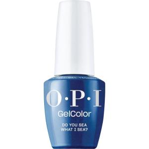 OPI GelColor LED Cure Gel Nail Polish | Blue & Green Shades | Salon-Quality Shine, Long-Lasting Wear | Easily Soak Off Removal | Vegan & HEMA Free | 0.5 Fl Oz(Do You Sea What I Sea? | Opaque Bright Ocean Blue Shimmer)