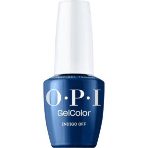 OPI GelColor LED Cure Gel Nail Polish | Blue & Green Shades | Salon-Quality Shine, Long-Lasting Wear | Easily Soak Off Removal | Vegan & HEMA Free | 0.5 Fl Oz(IndiGO off | Semi-Sheer Dark Navy Blue)