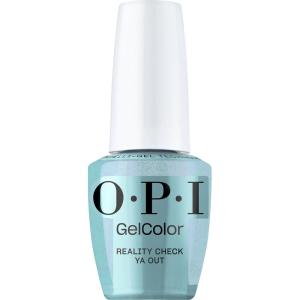 OPI GelColor LED Cure Gel Nail Polish | Blue & Green Shades | Salon-Quality Shine, Long-Lasting Wear | Easily Soak Off Removal | Vegan & HEMA Free | 0.5 Fl Oz(Reality Check Ya Out | Sheer Pastel Teal Shimmer)
