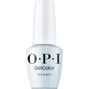 OPI GelColor LED Cure Gel Nail Polish | Blue & Green Shades | Salon-Quality Shine, Long-Lasting Wear | Easily Soak Off Removal | Vegan & HEMA Free | 0.5 Fl Oz(It’s a Boy! | Opaque Soft Baby Blue)