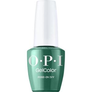 OPI GelColor LED Cure Gel Nail Polish | Blue & Green Shades | Salon-Quality Shine, Long-Lasting Wear | Easily Soak Off Removal | Vegan & HEMA Free | 0.5 Fl Oz(Pose-in Ivy | Semi-Sheer Dark Forest Green)