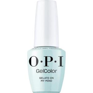 OPI GelColor LED Cure Gel Nail Polish | Blue & Green Shades | Salon-Quality Shine, Long-Lasting Wear | Easily Soak Off Removal | Vegan & HEMA Free | 0.5 Fl Oz(Gelato on My Mind | Opaque Cool Pastel Blue)