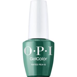 OPI GelColor LED Cure Gel Nail Polish | Blue & Green Shades | Salon-Quality Shine, Long-Lasting Wear | Easily Soak Off Removal | Vegan & HEMA Free | 0.5 Fl Oz(Rated Pea-G | Opaque Cool Green)