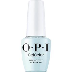 OPI GelColor LED Cure Gel Nail Polish | Blue & Green Shades | Salon-Quality Shine, Long-Lasting Wear | Easily Soak Off Removal | Vegan & HEMA Free | 0.5 Fl Oz(Mexico City Move-mint | Opaque Soft Cool Blue-Green)