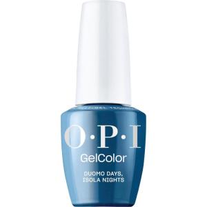 OPI GelColor LED Cure Gel Nail Polish | Blue & Green Shades | Salon-Quality Shine, Long-Lasting Wear | Easily Soak Off Removal | Vegan & HEMA Free | 0.5 Fl Oz(Duomo Days  Isola Nights | Opaque Deep Sapphire Blue)