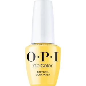 OPI GelColor LED Cure Gel Nail Polish | Yellow & Orange Shades | Salon-Quality Shine, Long-Lasting Wear | Easily Soak Off Removal | Vegan & HEMA Free | 0.5 Fl Oz(Daffodil Duck Walk | Opaque Bright Yellow)