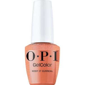 OPI GelColor LED Cure Gel Nail Polish | Yellow & Orange Shades | Salon-Quality Shine, Long-Lasting Wear | Easily Soak Off Removal | Vegan & HEMA Free | 0.5 Fl Oz(Keep It Surreal | Sheer Pastel Coral Shimmer)
