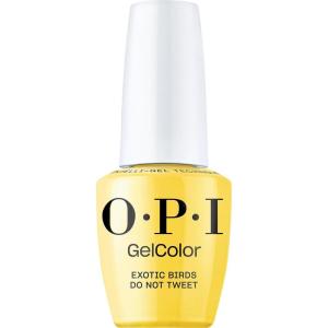 OPI GelColor LED Cure Gel Nail Polish | Yellow & Orange Shades | Salon-Quality Shine, Long-Lasting Wear | Easily Soak Off Removal | Vegan & HEMA Free | 0.5 Fl Oz(Exotic Birds Do Not Tweet | Opaque Soft Yellow)
