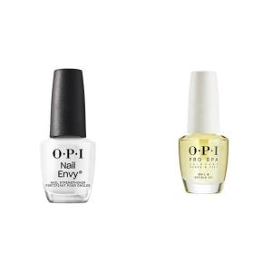 OPI Nail Envy, Nail Strengthening Treatment, Stronger Nails in 1 Week, Vegan Formula, 0.5 fl oz and OPI ProSpa Nail and Cuticle Oil, 0.5 fl oz