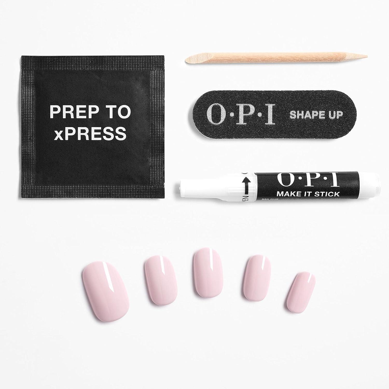 imageBundle of OPI xPressOn Press On Nails With Nail Glue Short Neutral Nails Dont Bossa Nova Me Around OPI ProSpa Nail and Cuticle Oil 05 fl oz