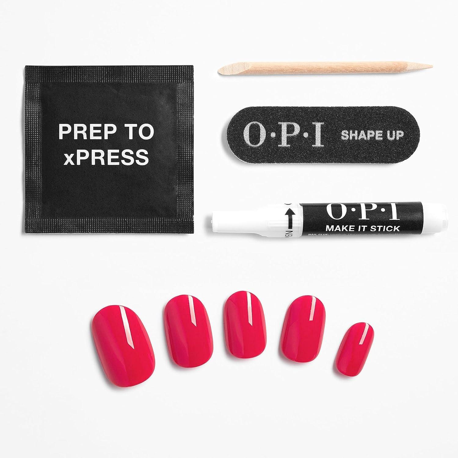 imageBundle of OPI xPressOn Press On Nails With Nail Glue Short Pink NailsStrawberry Margarita OPI ProSpa Nail and Cuticle Oil 05 fl oz