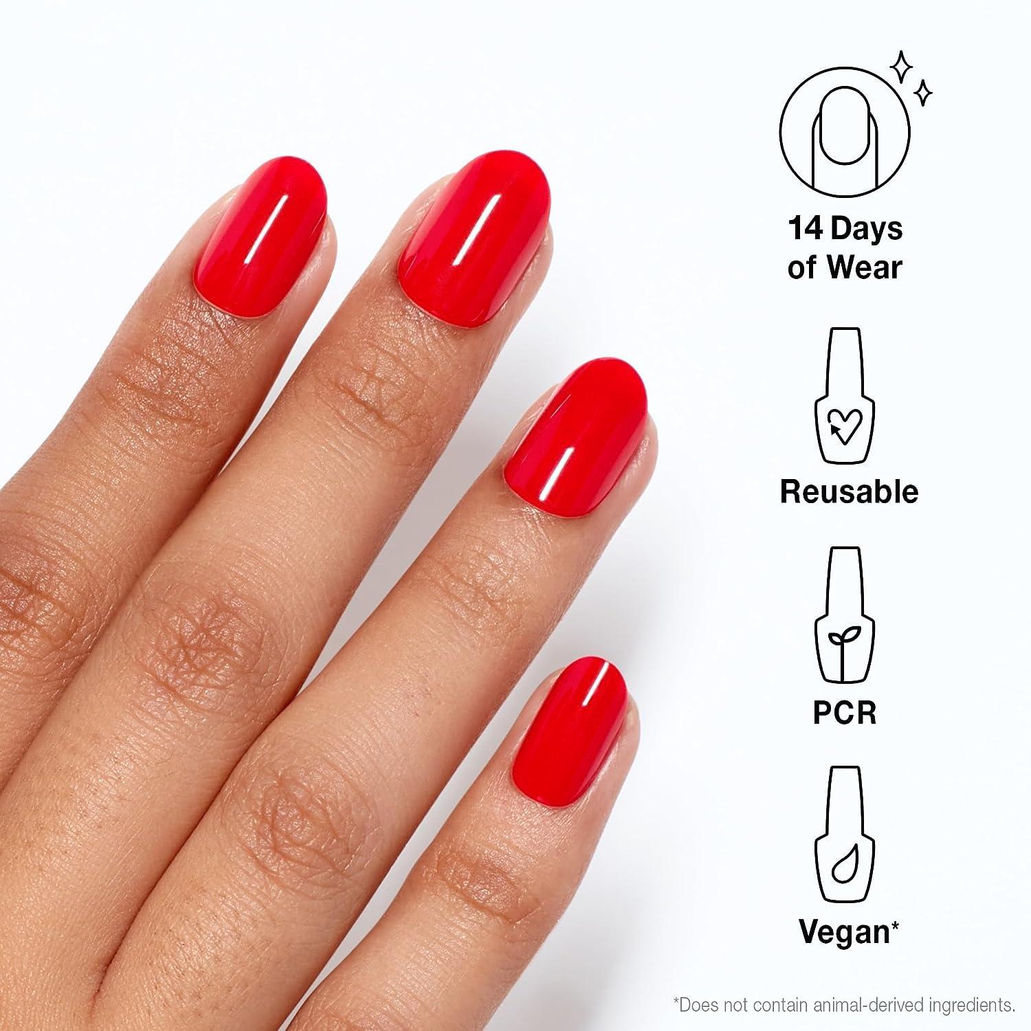 imageBundle of OPI xPressOn Press On NailsWith Nail Glue Short Red Nails Cajun Shrimp OPI Repair Mode Bond Building Nail Serum Clear 03 fl oz