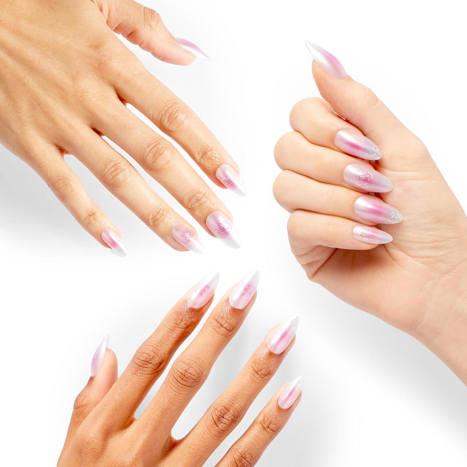 imageOPI xPRESSON Press on Nails Long Almond Shape Nail Art 30 Count With Glue Instant GelLike Salon Manicure Hello Kitty Limited Edition CollectionCute as Ever