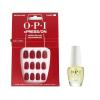 imageBundle of OPI xPressOn Press On Nails With Nail Glue Short Red Nails Big Apple Red  OPI ProSpa Nail and Cuticle Oil 05 fl oz
