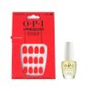 imageBundle of OPI xPressOn Press On Nails With Nail Glue Short Red Nails Cajun Shrimp  OPI ProSpa Nail and Cuticle Oil 05 fl oz