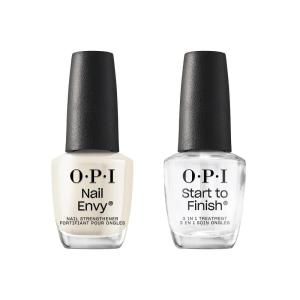 OPI Nail Envy, 0.5 fl oz and OPI Start to Finish, 3-in-1 Treatment, Base Coat, Top Coat, Nail Strengthener, 0.5 fl oz