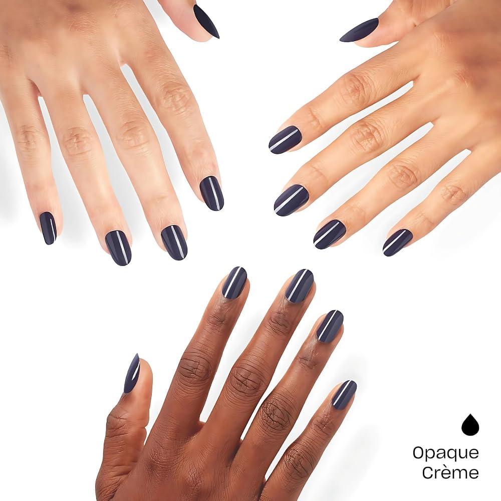 imageOPI Nail Lacquer amp On Point PressOn Nails OntheGo Travel Bundle Matching Polish and PressOn Nail Sets for SalonQuality ChipResistant LongLasting Instant amp Classic ManicuresDark Deep Blue