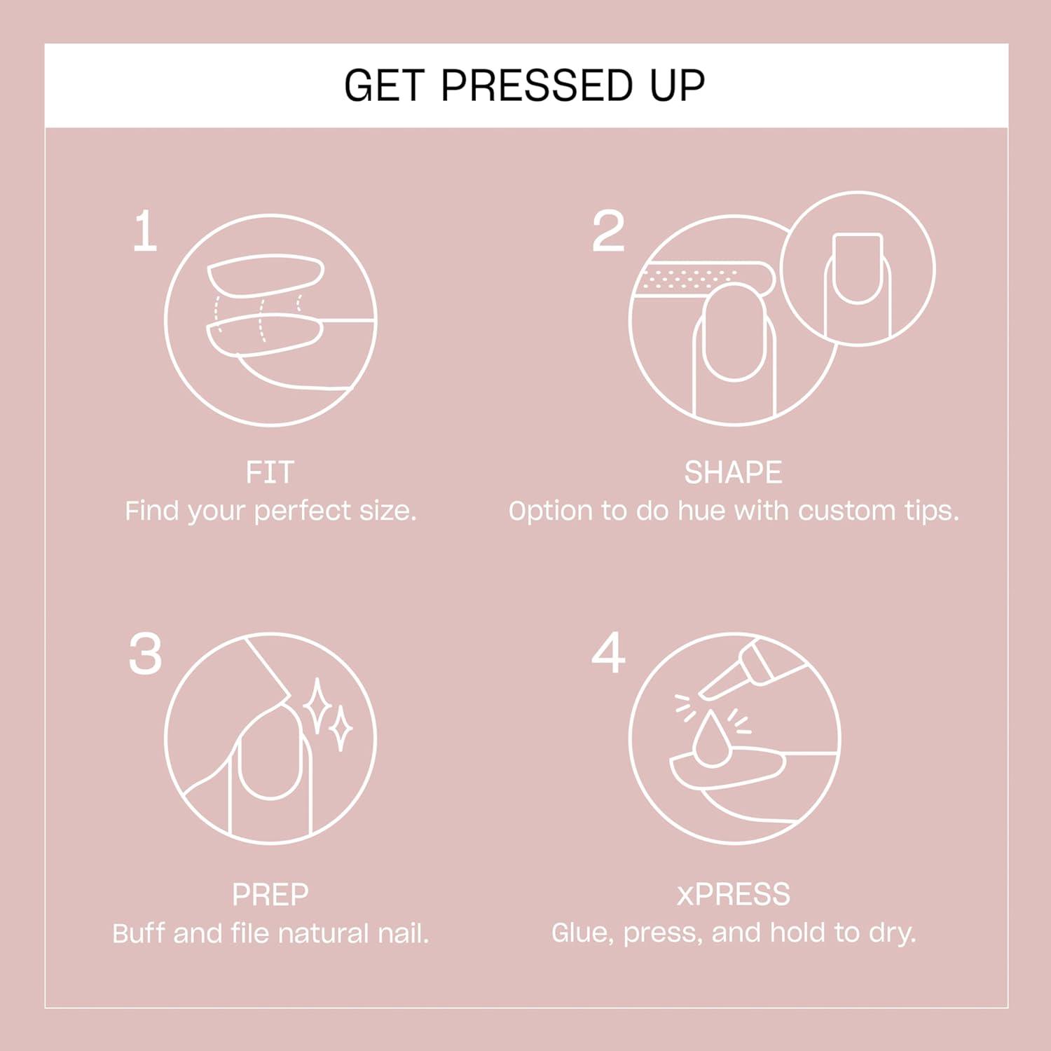 imageOPI On Point Give Em Tulip Short Round Opaque Neutral Floral Nail Art Press On Nails 30 Count with Glue Long Lasting Reusable Nondamaging Spring 2026