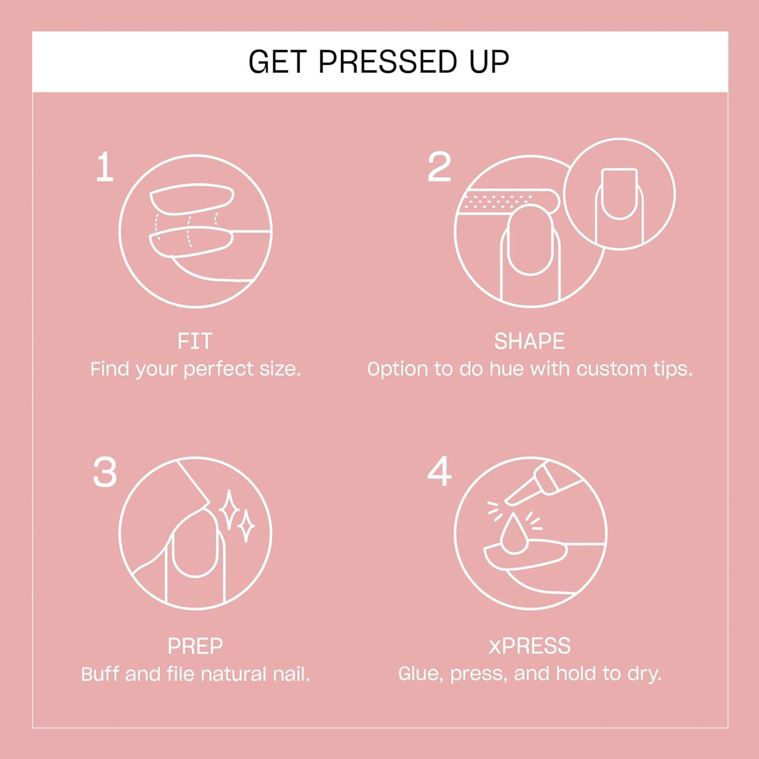 imageOPI On Point Holo Your Dreams Short Almond Opaque Neutral Holographic Press On Nails 30 Count with Glue Long Lasting Reusable Nondamaging Spring 2026