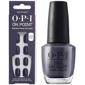 OPI Nail Lacquer & On Point Press-On Nails On-the-Go Travel Bundle | Matching Polish and Press-On Nail Sets for Salon-Quality, Chip-Resistant, Long-Lasting Instant & Classic Manicures(Dark Deep Blue)