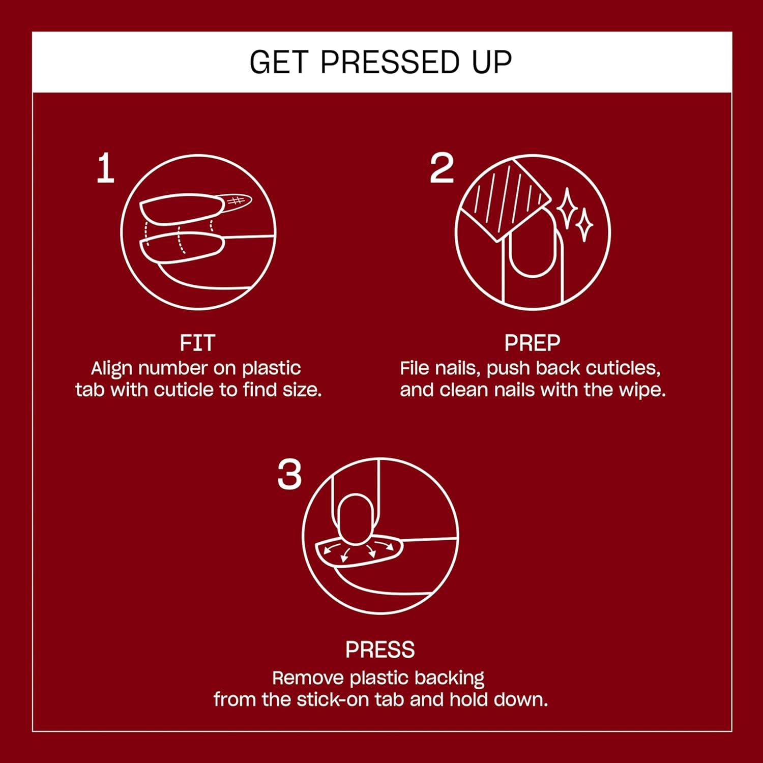 imageOPI Sticking Point Instant No Glue Press On Nails 30 Count with Adhesive Tabs Short Round Almond and Squoval DamageFree Wear Spring 2026Big Apple Pie Opaque Bold Red with White Gingham