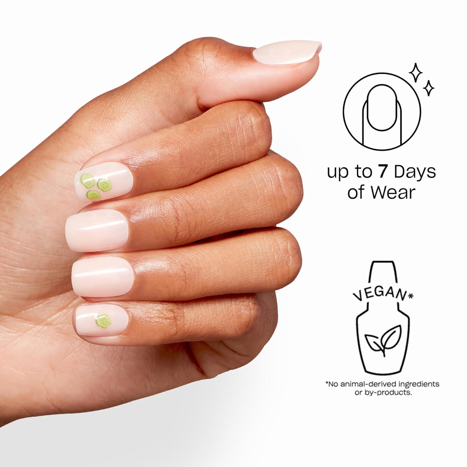 imageOPI Sticking Point Instant No Glue Press On Nails 30 Count with Adhesive Tabs Short Round Almond and Squoval DamageFree Wear Spring 2026Youre a Big Dill Opaque Warm Beige